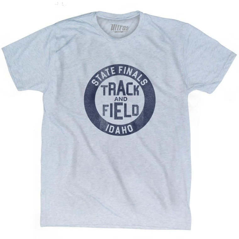 Idaho State Finals Track and Field Adult Tri-Blend T-Shirt - Athletic White