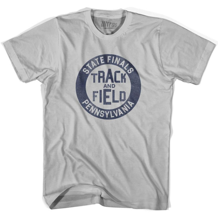 Pennsylvania State Finals Track and Field Adult Cotton T-Shirt - Cool Grey