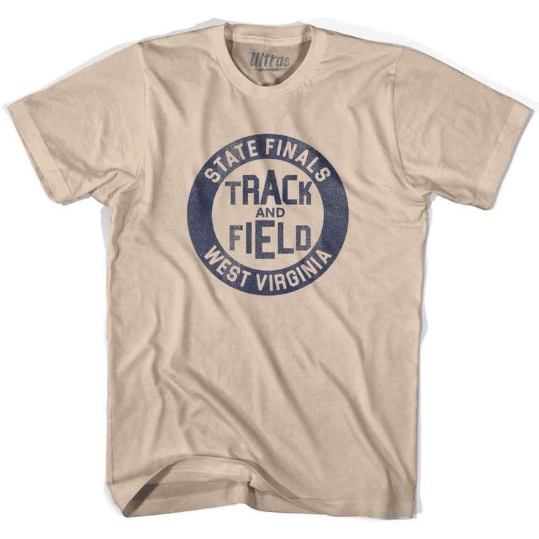 West Virginia State Finals Track and Field Adult Cotton T-Shirt - Creme