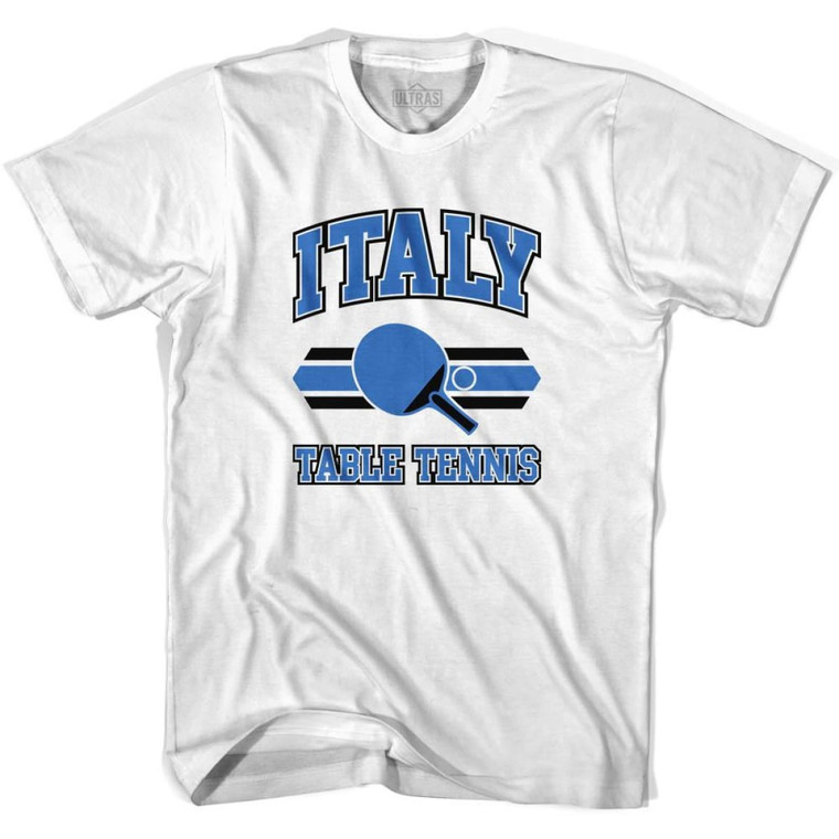 Italy Table Tennis Youth Cotton T-shirt - White