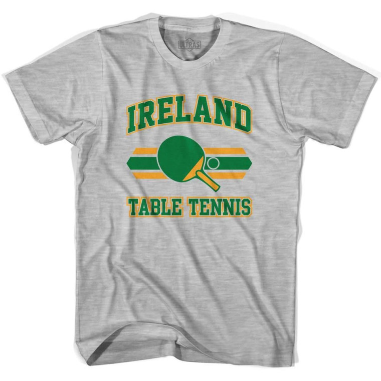 Ireland Table Tennis Youth Cotton T-Shirt - Grey Heather