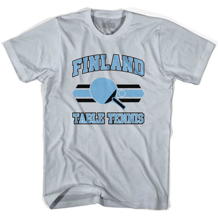 Finland Table Tennis Adult Cotton T-Shirt - Cool Grey