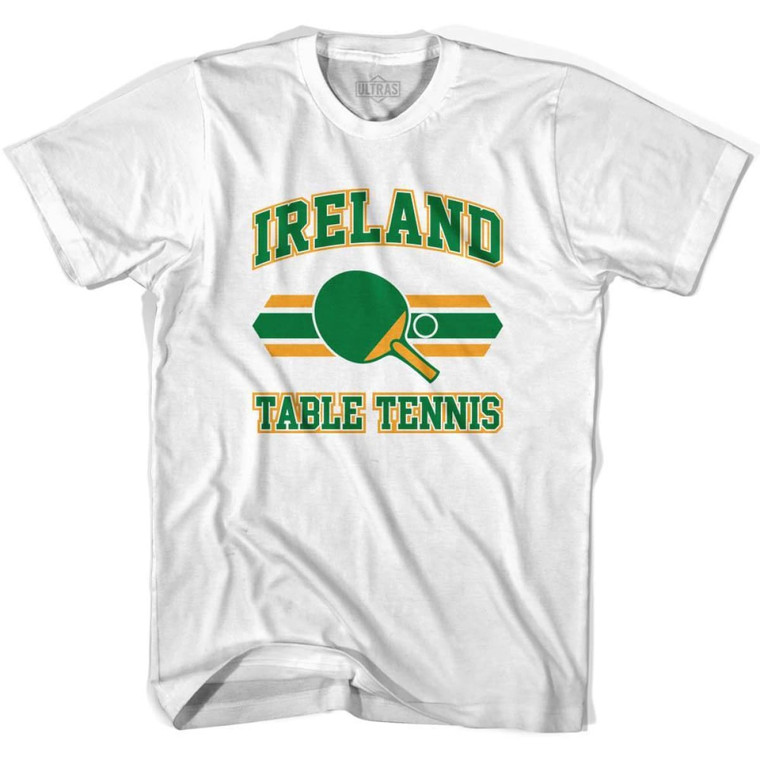 Ireland Table Tennis Womens Cotton T-shirt - White