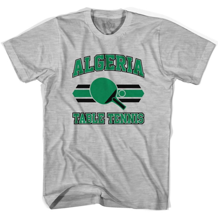 Algeria Table Tennis Adult Cotton T-Shirt - Grey Heather