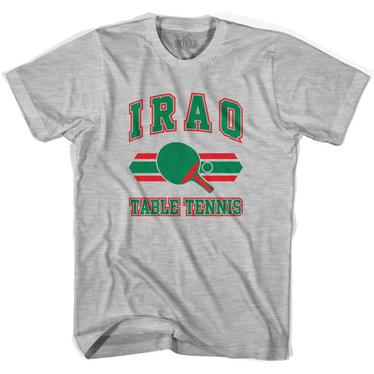 Iraq Table Tennis Womens Cotton T-Shirt - Grey Heather