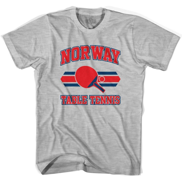 Norway Table Tennis Womens Cotton T-Shirt - Grey Heather