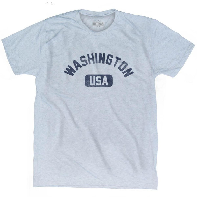 Washington USA Adult Tri-Blend T-Shirt - Athletic White
