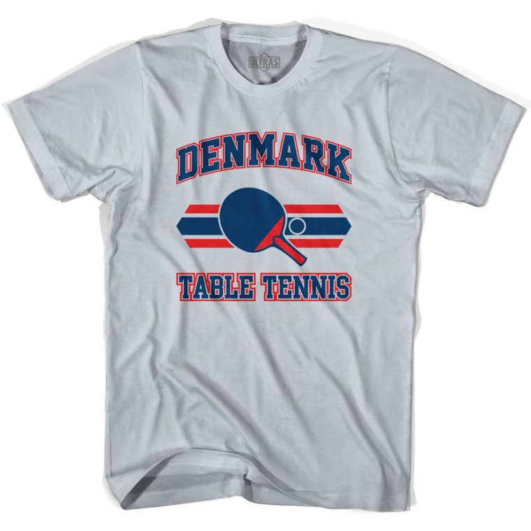 Denmark Table Tennis Adult Cotton T-Shirt - Cool Grey