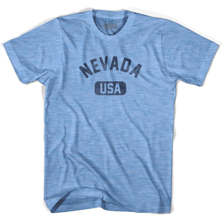 Nevada USA Adult Tri-Blend T-Shirt - Athletic Blue