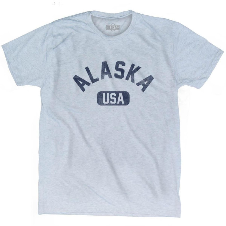 Alaska USA Adult Tri-Blend T-Shirt - Athletic White