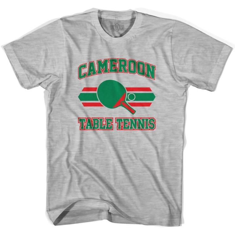 Cameroon Table Tennis Adult Cotton T-Shirt - Grey Heather