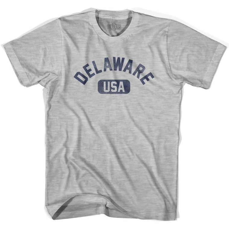 Delaware USA Womens Cotton T-Shirt - Grey Heather