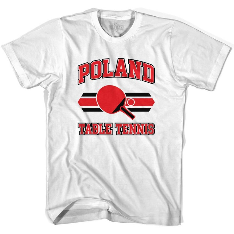 Poland Table Tennis Womens Cotton T-shirt - White