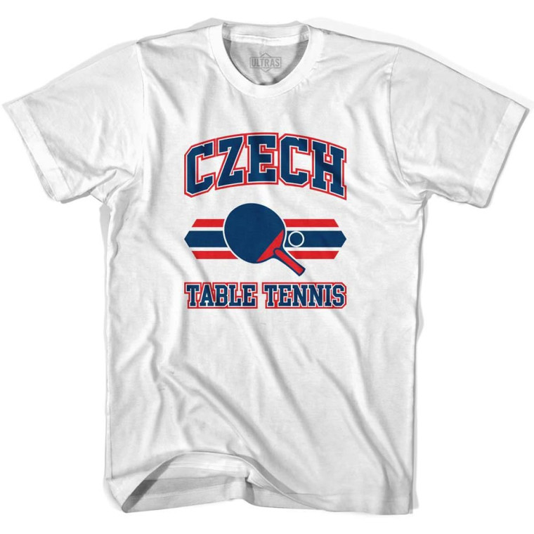 Czech Republic Table Tennis Womens Cotton T-shirt - White