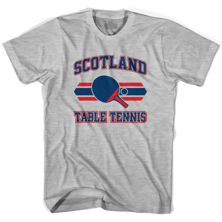 Scotland Table Tennis Womens Cotton T-Shirt - Grey Heather