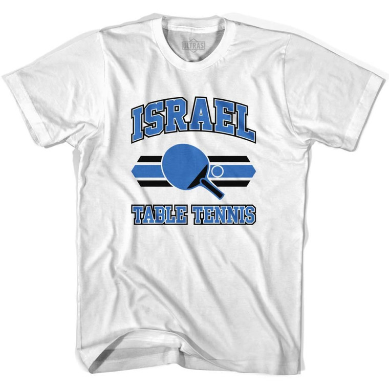 Israel Table Tennis Womens Cotton T-shirt - White