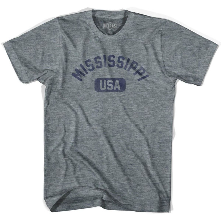Mississippi USA Womens Tri-Blend T-shirt - Athletic Grey