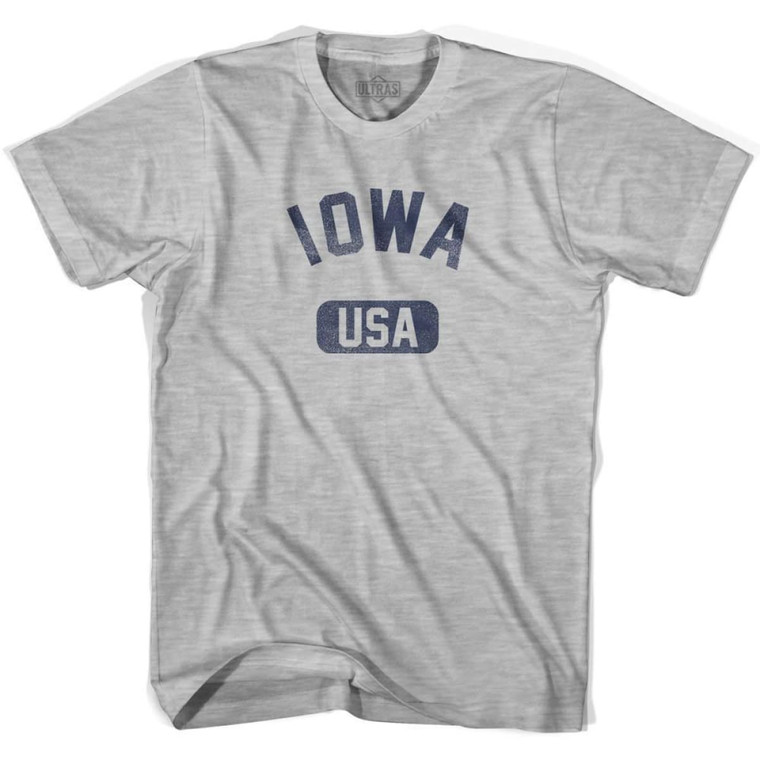 Iowa USA Womens Cotton T-Shirt - Grey Heather