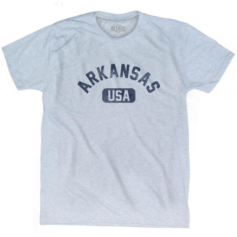 Arkansas USA Adult Tri-Blend T-Shirt - Athletic White