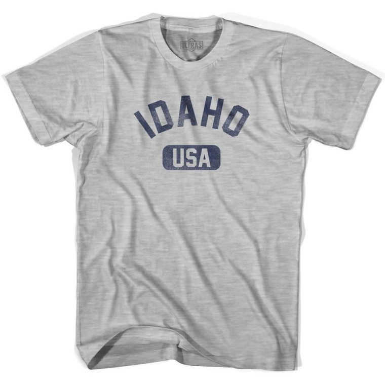 Idaho USA Womens Cotton T-Shirt - Grey Heather