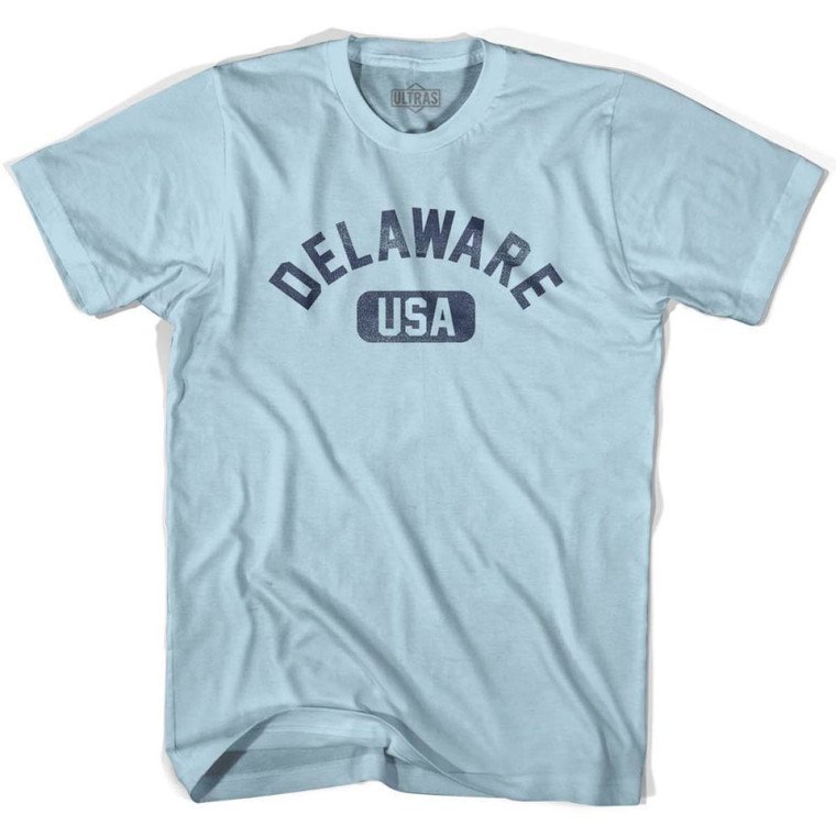 Delaware USA Adult Cotton T-Shirt - Light Blue
