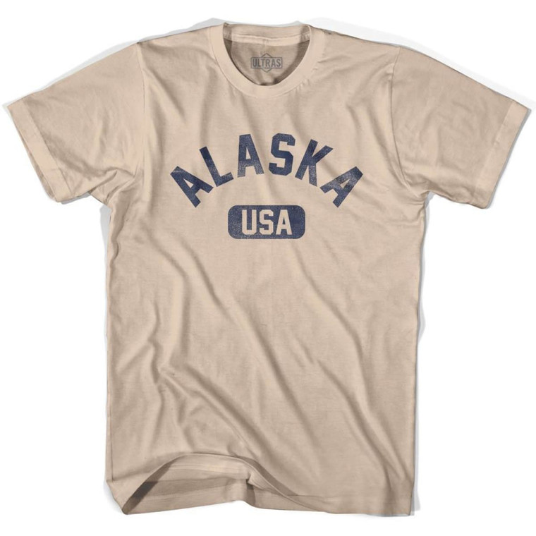 Alaska USA Adult Cotton T-Shirt - Creme