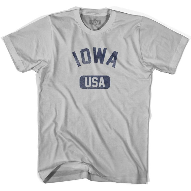Iowa USA Adult Cotton T-Shirt - Cool Grey