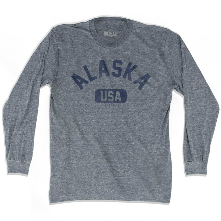 Alaska USA Adult Tri-Blend Long Sleeve T-shirt - Athletic Grey
