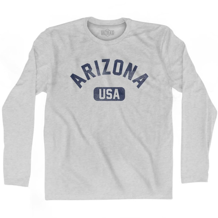 Arizona USA Adult Cotton Long Sleeve T-Shirt - Grey Heather
