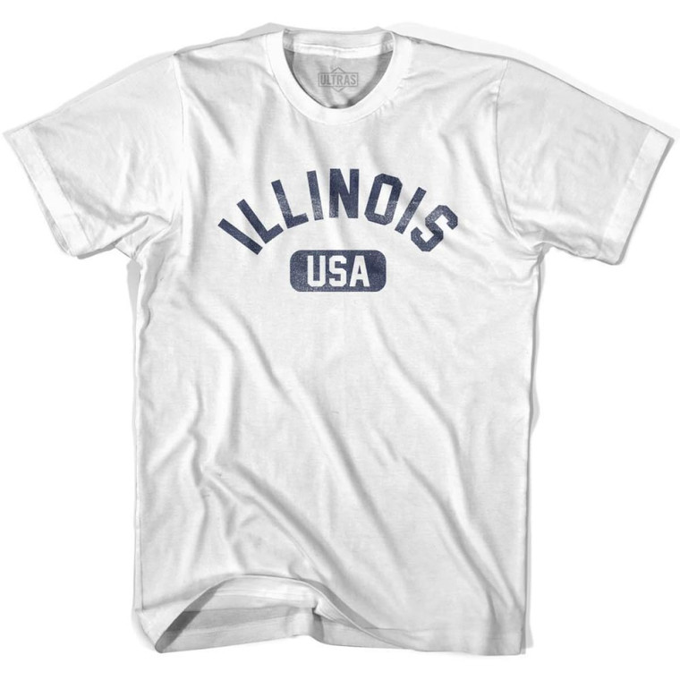 Illinois USA Womens Cotton T-shirt - White