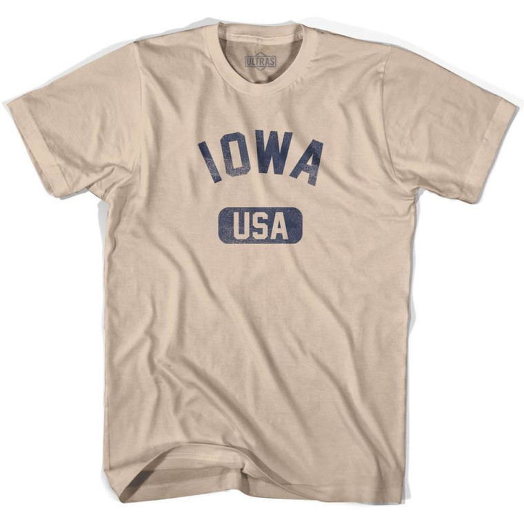 Iowa USA Adult Cotton T-Shirt - Creme