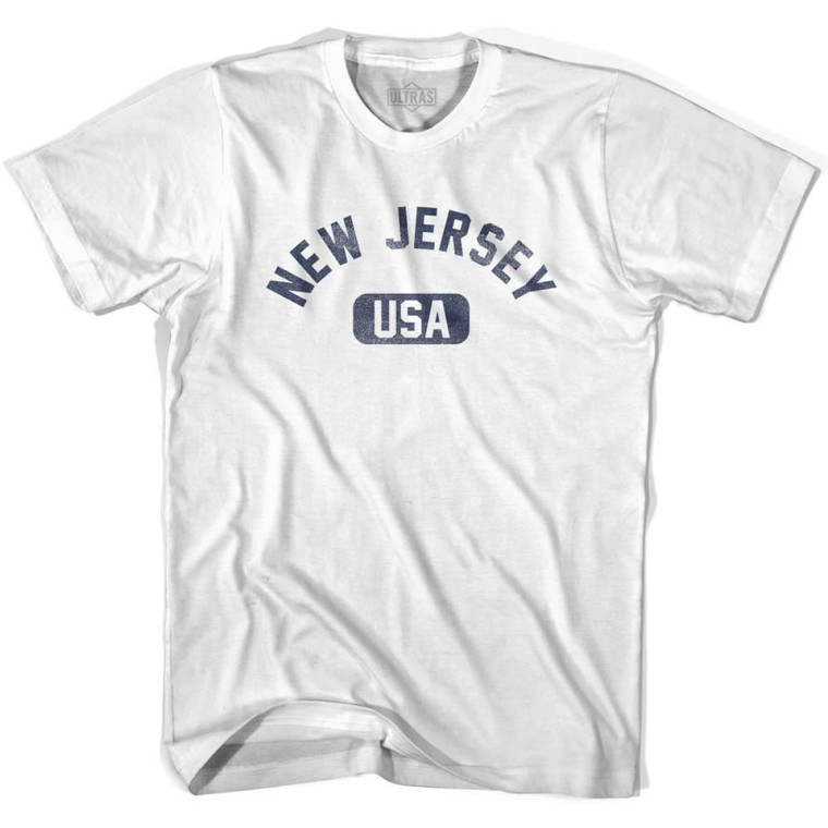 New Jersey USA Youth Cotton T-shirt - White