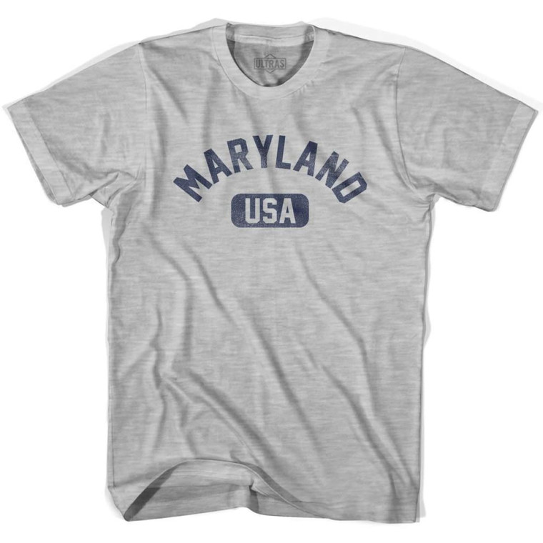 Maryland USA Adult Cotton T-Shirt - Grey Heather