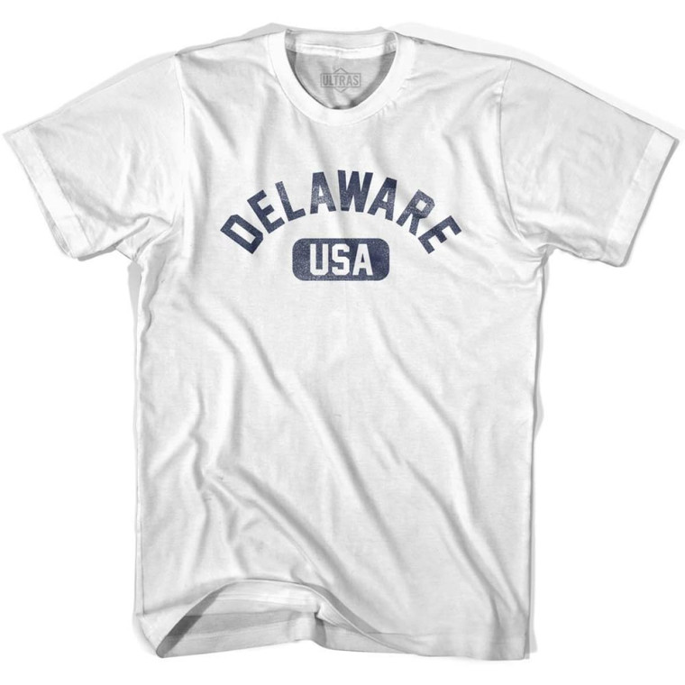 Delaware USA Adult Cotton T-shirt - White