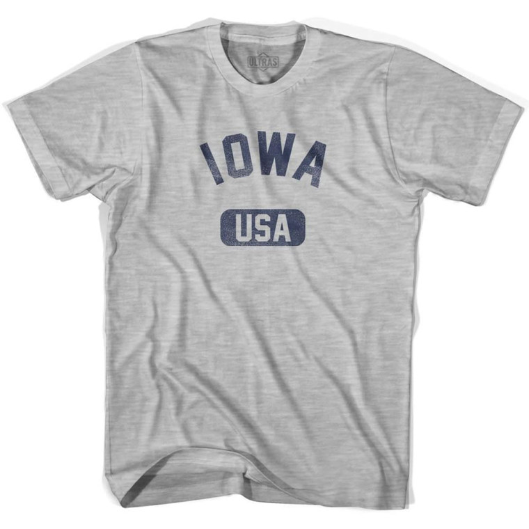 Iowa USA Adult Cotton T-Shirt - Grey Heather