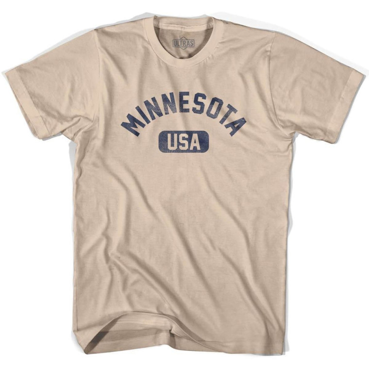 Minnesota USA Adult Cotton T-Shirt - Creme