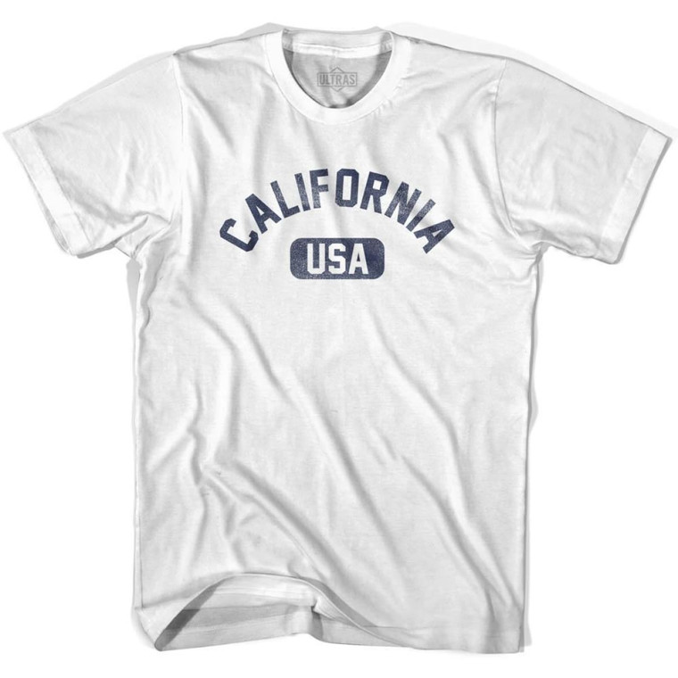 California USA Adult Cotton T-shirt - White