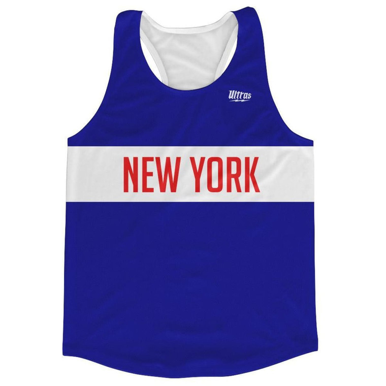 New York Finish Line Running Tank Top Racerback Track and Cross Country Singlet Jersey Made in USA - Royal Blue