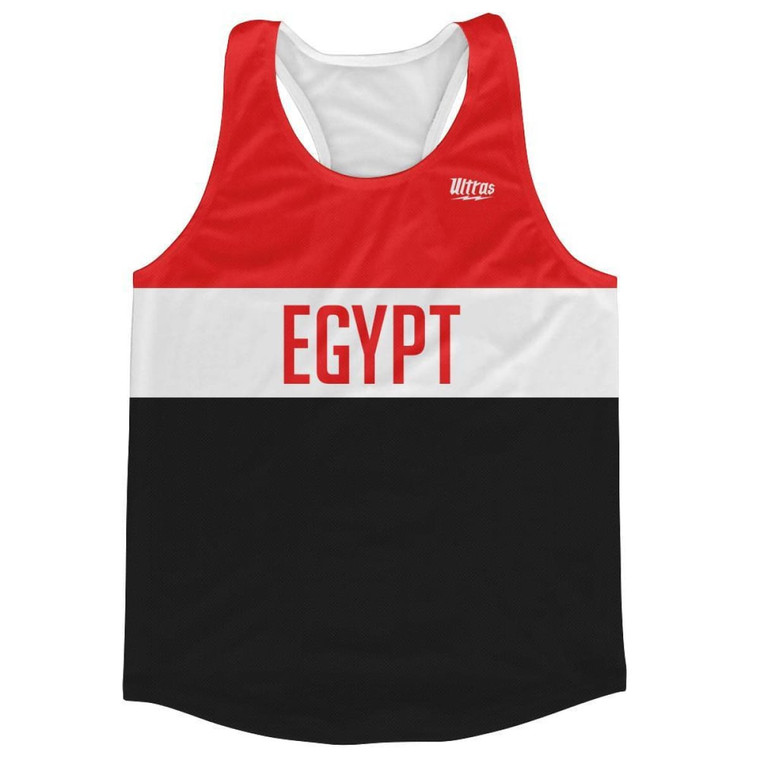 Egypt Country Finish Line Running Tank Top Racerback Track and Cross Country Singlet Jersey Made in USA - Red White Black