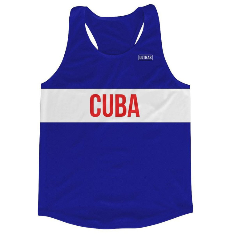 Cuba Running Tank Top Racerback Track and Cross Country Singlet Jersey Made in USA - Navy