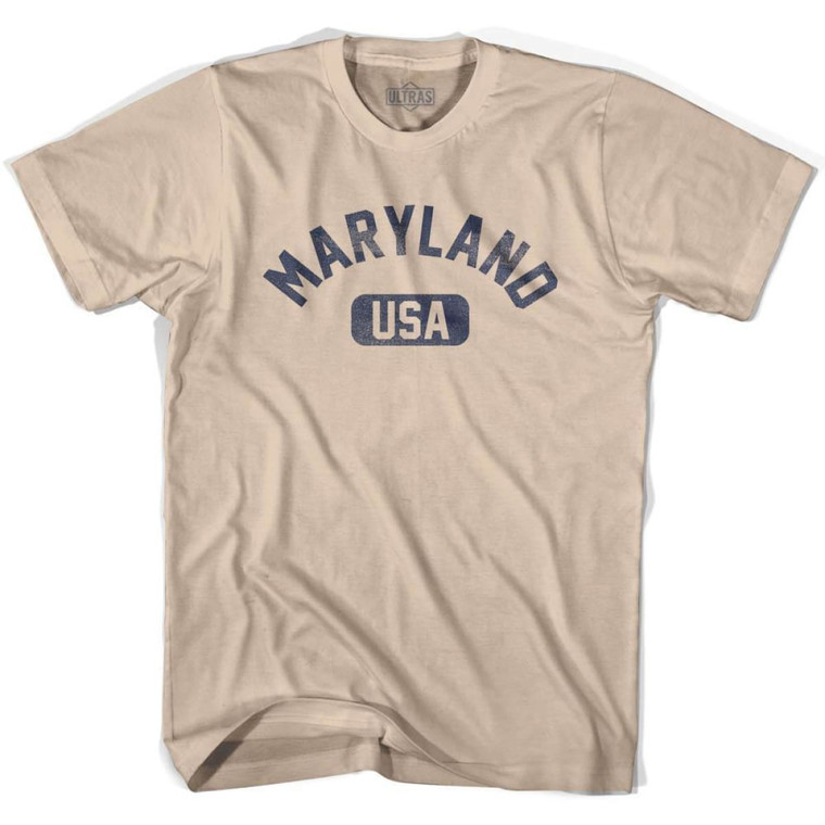 Maryland USA Adult Cotton T-Shirt - Creme