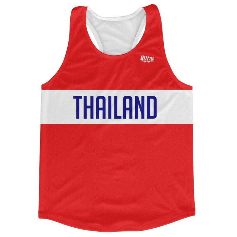 Thailand Country Finish Line Running Tank Top Racerback Track and Cross Country Singlet Jersey Made in USA - Red White