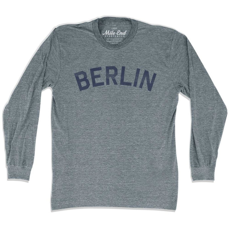 Berlin Vintage Long Sleeve T-Shirt - Athletic Grey