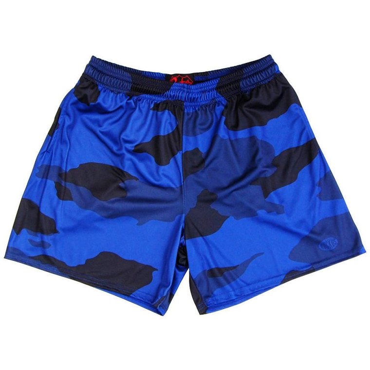 Navy Camo Rugby Shorts Made in USA - Camo