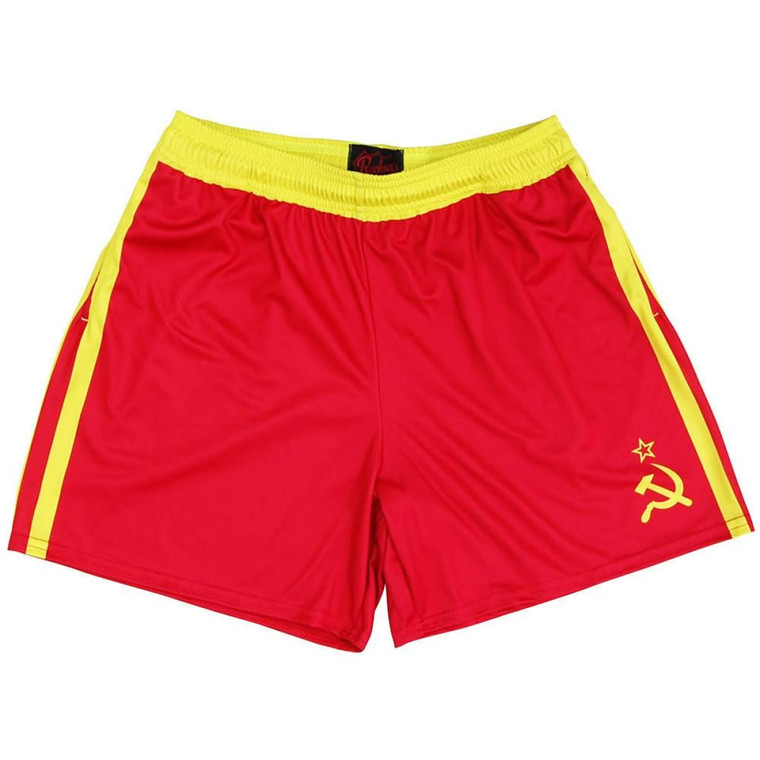 Drago Rocky Rugby Shorts Made in USA - Red and Yellow