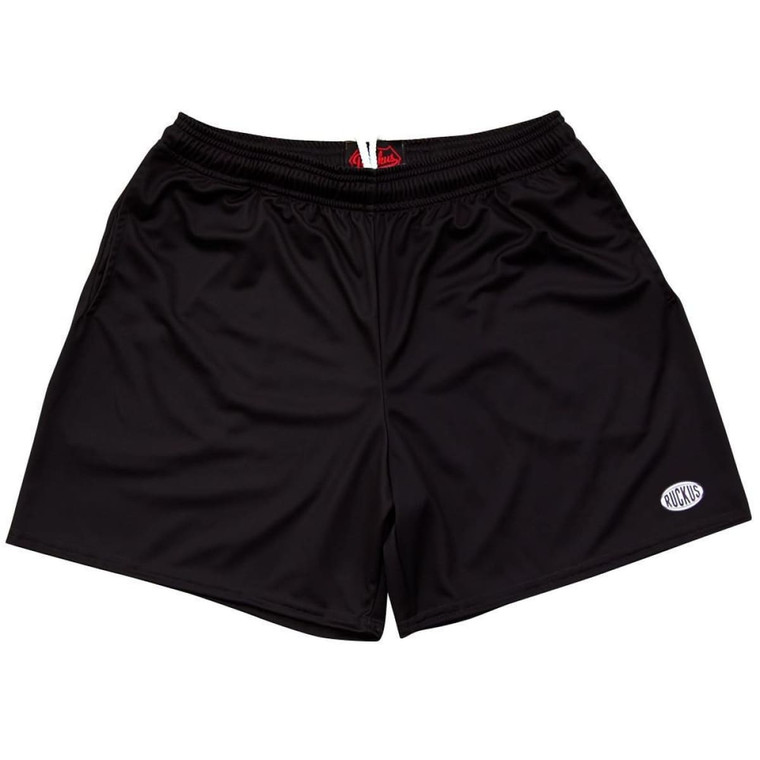 Black Ruckus Rugby Shorts Made in USA - Black