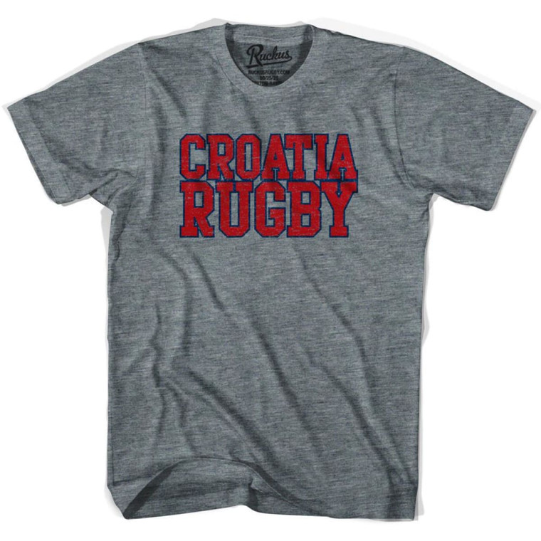 Croatia Rugby Nations T-shirt - Athletic Grey