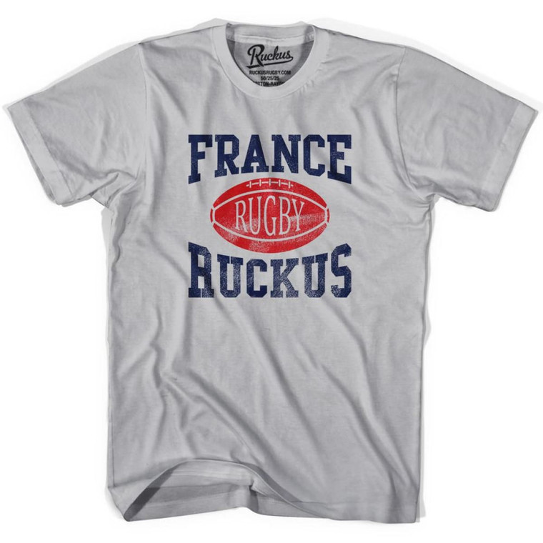 France Ruckus Rugby T-Shirt - Cool Grey