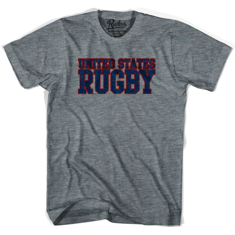 United States (Navy Version) Rugby Nations T-shirt - Athletic Grey