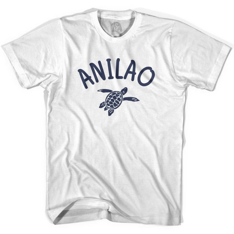 Anilao Beach Sea Turtle Womens Cotton T-shirt - White